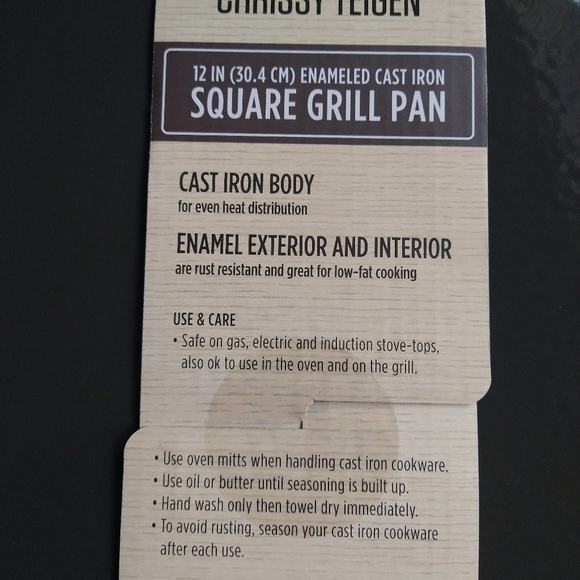 Cravings by Chrissy Teigen Enamel Cast Iron 12" Square Grill Pan - Picture 12 of 12